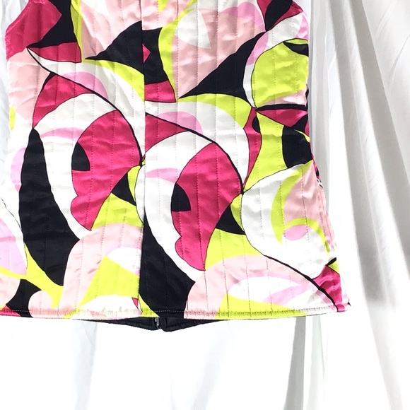 Etcetera Puffy 100% Silk Multi Colored Vest Size 8 - Picture 4 of 13